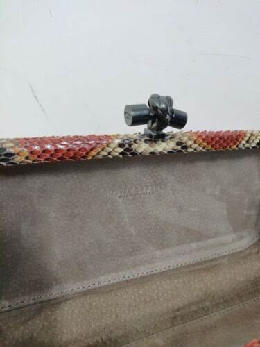Bottega Veneta Knot Clutch Bag Python Snakeskin Leather Multi Vintage Designer - Picture 12 of 12