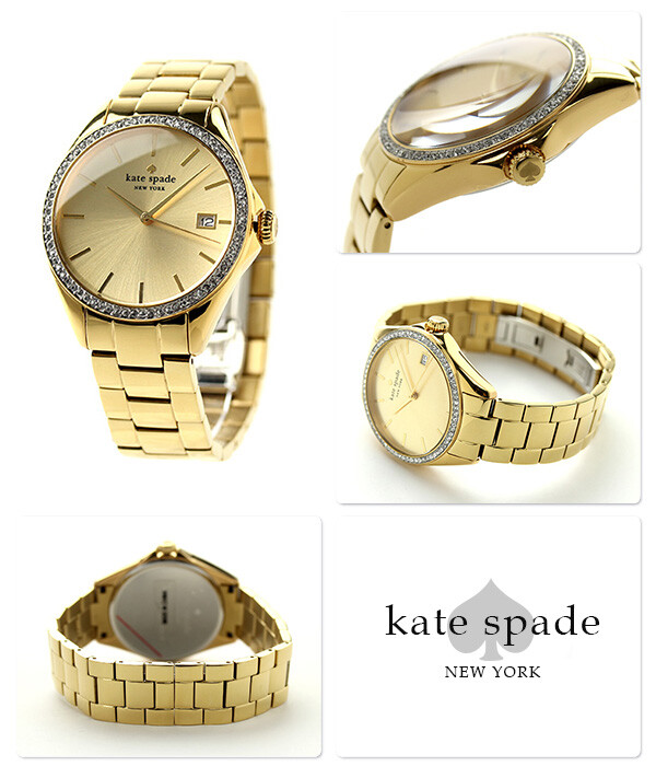 KATE SPADE SEAPORT GRAND DATE GOLD-TONE ST. STEEL WOMEN'S
