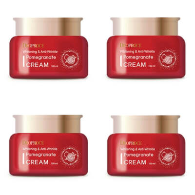 Deoproce Whitening and Anti-wrinkle Pomegranate Cream 100ml*4Pcs - FREE SHIPPING