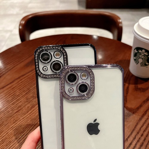 For iPhone 16 15 Pro Max 14 13 12 11 Luxury Bling Rhinestone Clear Case Cover - Photo 5 sur 17