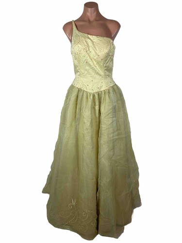 NWT Mike Benet Formals Sz 8 Yellow Dress Gown Pageant Cinderella Corset Prom NEW