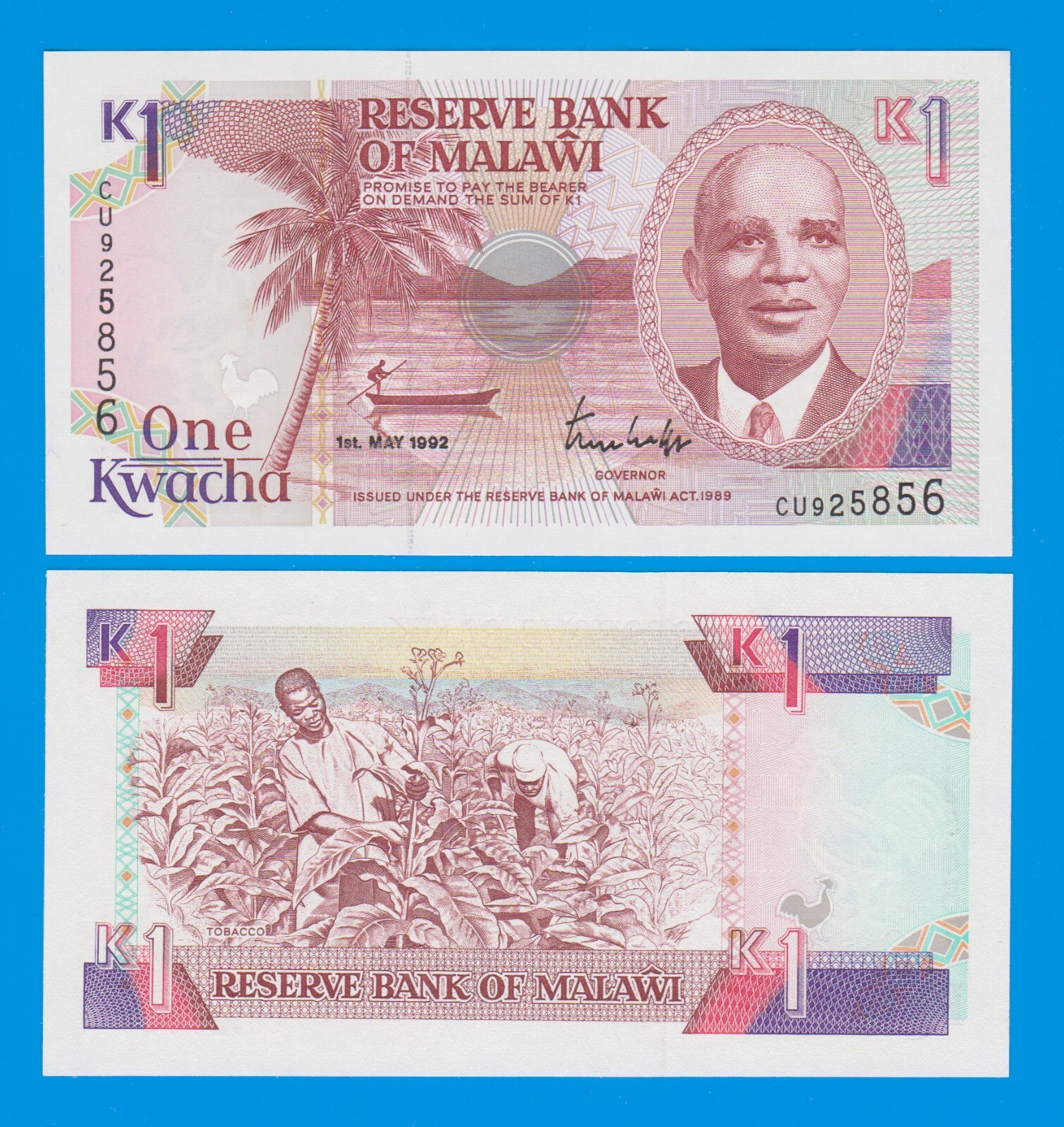Malawi 1 Kwacha P 23 1992 UNC