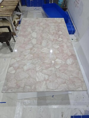 Rose Quartz Counter/ agate coffee table/ agate stone table top/ agate table top