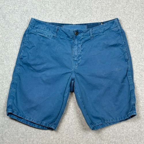 Paperbacks Bermuda Shorts Herren 35 blau vorne flach 10" Schrittlänge Eingrifftaschen