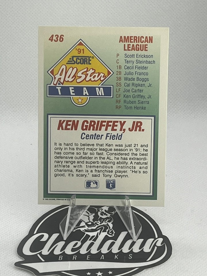 Batte De Baseball Ken Griffey Jr. 1992 – Seattle Mariners, Signée, Originale