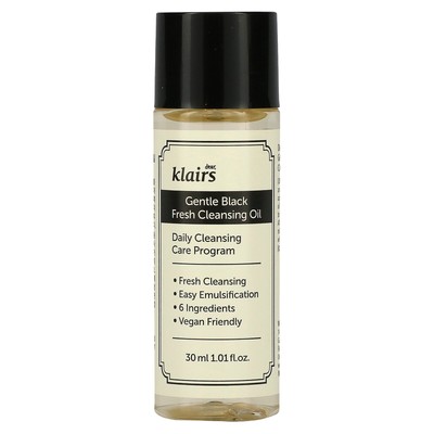 Gentle Black Fresh Cleansing Oil, 1.01 fl oz (30 ml)