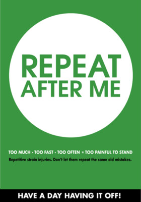 REPEAT AFTER ME HAVE A DAY MIT IT OFF - FUN STATEMENT POSTER