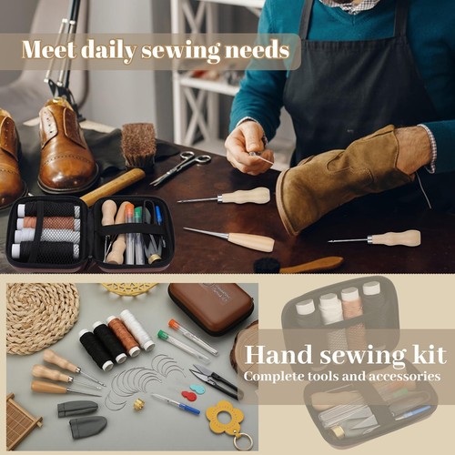 Upholstery Thread Kit Heavy Duty Sewing Kit with Nylon Thread Upholstery Ne - Picture 7 of 7