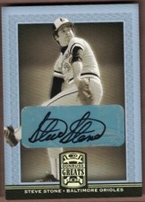 2005 DONRUSS GREATS SIGNATURE GOLD HOLOFOIL #79 STEVE STONE