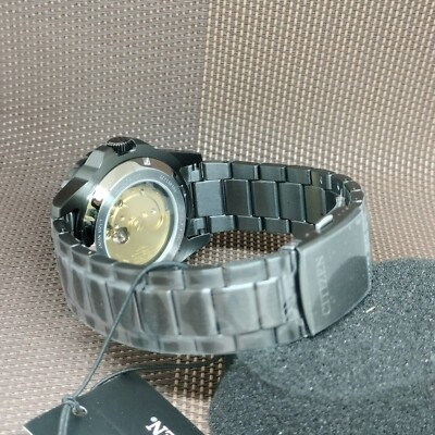 Citizen NJ0177-84X Green Analog Black Stainless Steel Date
