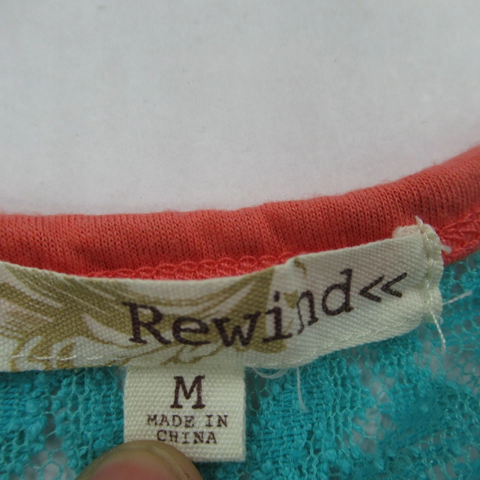 Rewind Tank Top Womens Medium Lightweight Workout Gym Casual - Изображение 2 из 4