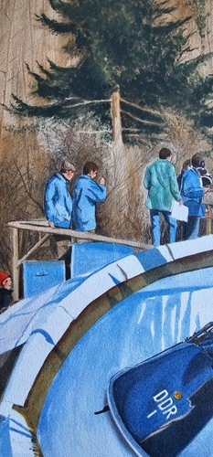 William Nelson 4 man bobsled 1976 olympics winter sports lithograph art 238/350 - Picture 6 of 9