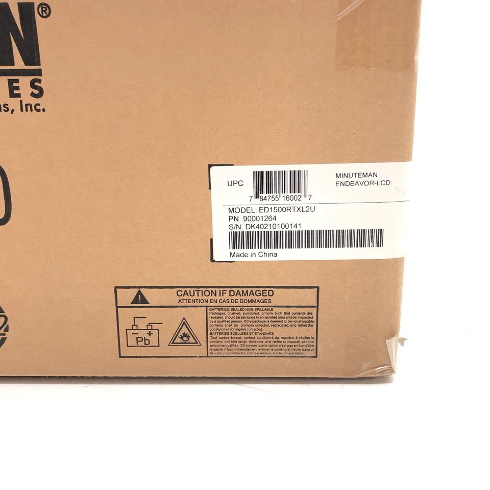 NEW Minuteman ED1500RTXL2U Endeavor LCD Tower/Rack/Wall Mountable UPS 1500 VA - Image 2 of 4