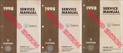 1998 Cadillac Catera Shop Manuell -second Edition- 3 Band Set 98 Service Repair