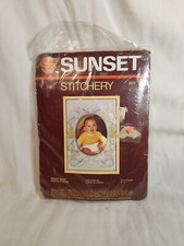 Sunset Stitchery 889 Sweet Baby Photo Frame Embroidery Kit Fits 5x7 Sealed
