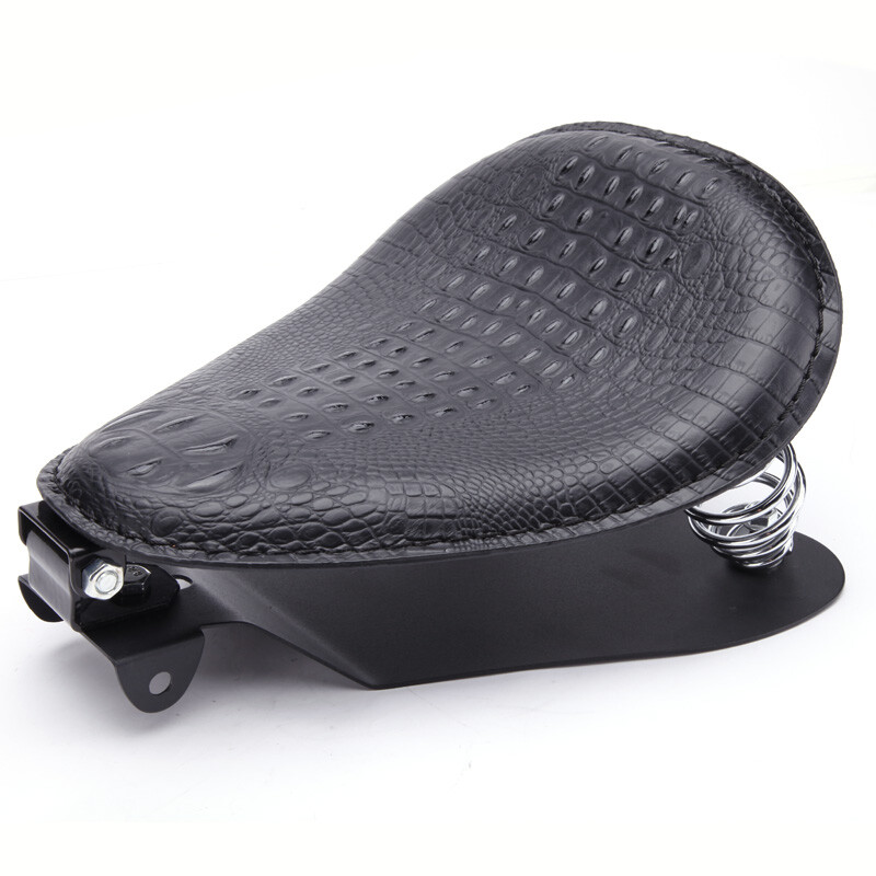 Bid4ze Aligator Leather Bobber Solo Seat 3" Spring Bracket Mount Base Plate Pan Kit - View #12