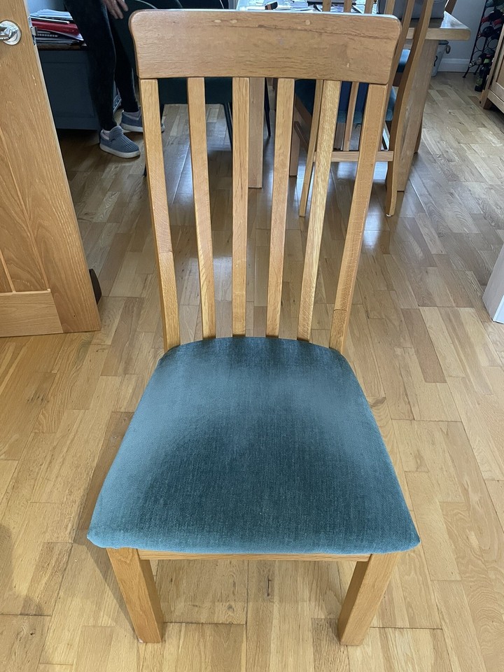 Dining chairs 4 used oak eBay
