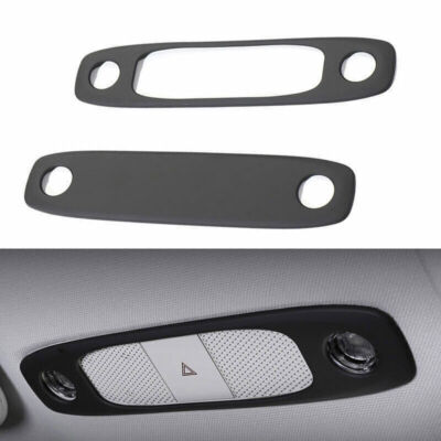 Matte Black Front Rear Reading Lamp Frame Cover Trim For Tesla Model 3 2017-2021