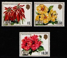 New Zealand Niue 1984 Flowers part 3 (high Values) SG540-42 MNH