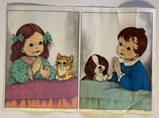 Picture To Paint Tri-Chem Artex - Boy Puppy Praying Girl Kitten (Complete)