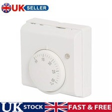 Home White Central Heating Room Temp Replace Thermostat Mechanical Stat 2 Wire