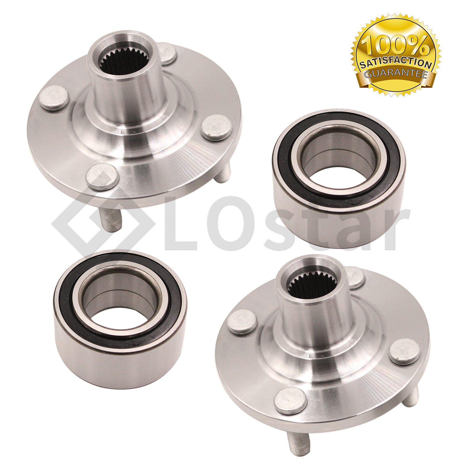 Pair(2) Front Wheel Hub & Bearing Assembly Fits Toyota Yaris 2007
