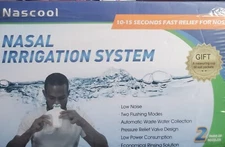 Nascool Electric Nasal Irrigation System 50 Salt Packets Sinus Rinse Clean