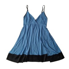 Express Blue and Black Spaghetti Strap Mini Length Dress Women's Size Medium