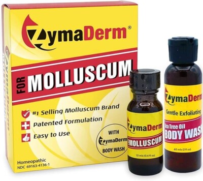 NEW Zymaderm for Molluscm Homeopathic Liquid, 13ml, with Body Wash new ex 2027