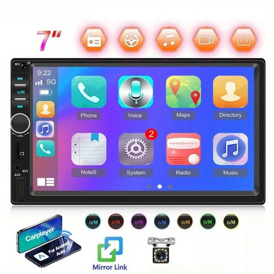7'' HD Car Stereo Radio 2Din MP5 Multimedia Player for Android Auto  Camera