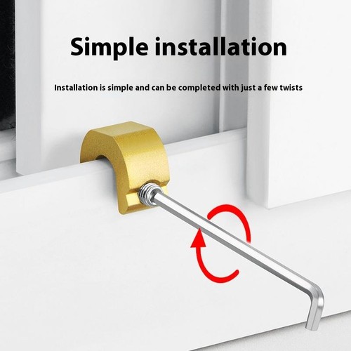 1 Set Aluminum Alloy Window Lock Stopper Anti-theft Child Safety Locks~X - Picture 8 of 15