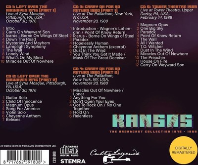 Kansas – The Broadcast Collection 1976 - 1989 5 CD Box Set | eBay
