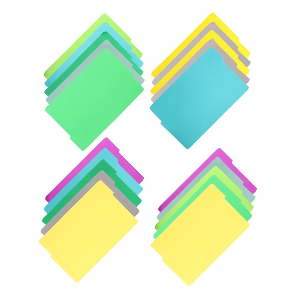 40 pcs Colored File Folders, Green File Folders Letter Size | eBay ...