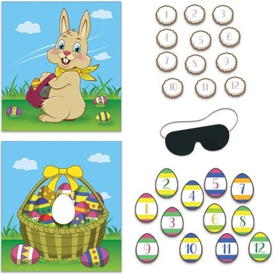 Easter Party Game 19'' x 17.5'' Pin the Tail Game Easter Decoration & Supplies