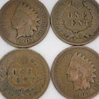 4 Indian Head Pennies / 1901, 1902, 1906 & 1907 / You Buy What You See