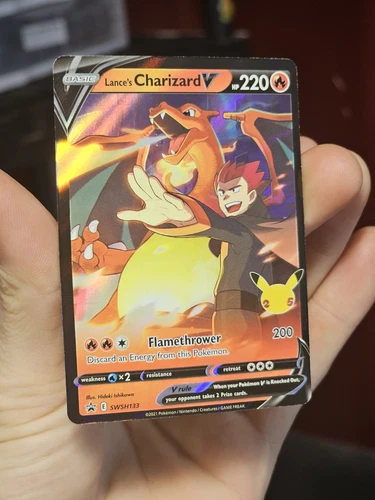 Lance's Charizard V SWSH133 Pokemon Card Celebrations Light Play