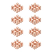8 Pcs Copper Heatsink 8x8x4mm, Heat Sink Cooler Radiator for Raspberry Pi
