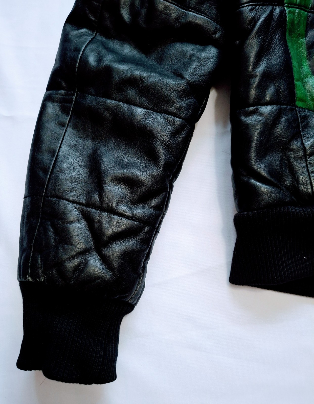 Zara, Misfits Leather Bomber Down Jacket Size L (40) image 8