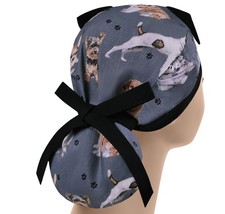 Dog Ears Srcub Hats, Surgical Caps Women, Ponytail Nurse Hat, Pet Lover Surgery