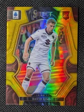 David Zima 2022-23 Panini Select Serie A Gold Prizm #/10 Rookie RC Torino