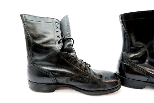 Vintage 1983 RO-SEARCH Military Combot Boots Size 12R Leather Unworn Condition - Picture 3 of 14