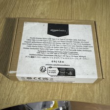 Amazon Basics Double Braided Nylon USB Type-C to Type-A 2.0 Male Cable 6ft |1.8m