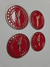 Lowrider Hydraulics Zenith Wire Wheel Knock Off Metal Chips Eagle Gold Red 4pc