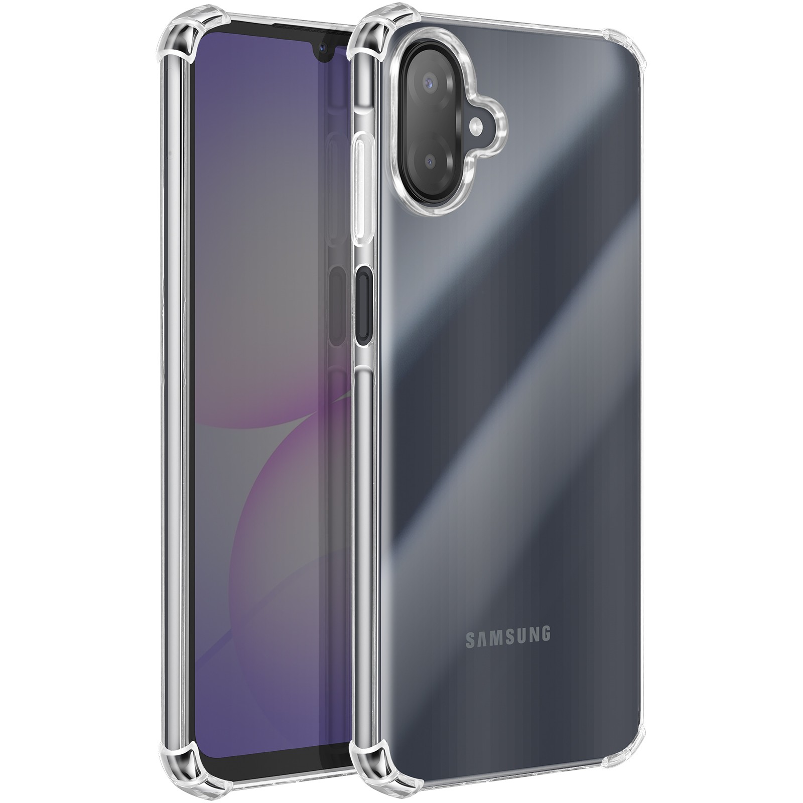 Coque silicone antichoc Galaxy A06 protection ecran bords sureleves noir