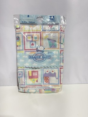 Vintage Beacon Baby Receiving Blankets 100 % Cotton New 