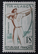 Timbre - FRANCE - Tir à l'arc - YT 1163 - Neuf ** - 1958