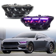 Scheinwerfer Links Rechts RGB LED DRL Blinker Hi/Lo Beam Für Ford Mustang 2024+