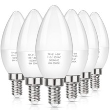 E12 LED Candelabra Light Bulbs 60W Equivalent, Daylight White 5000K 600 Lumen...