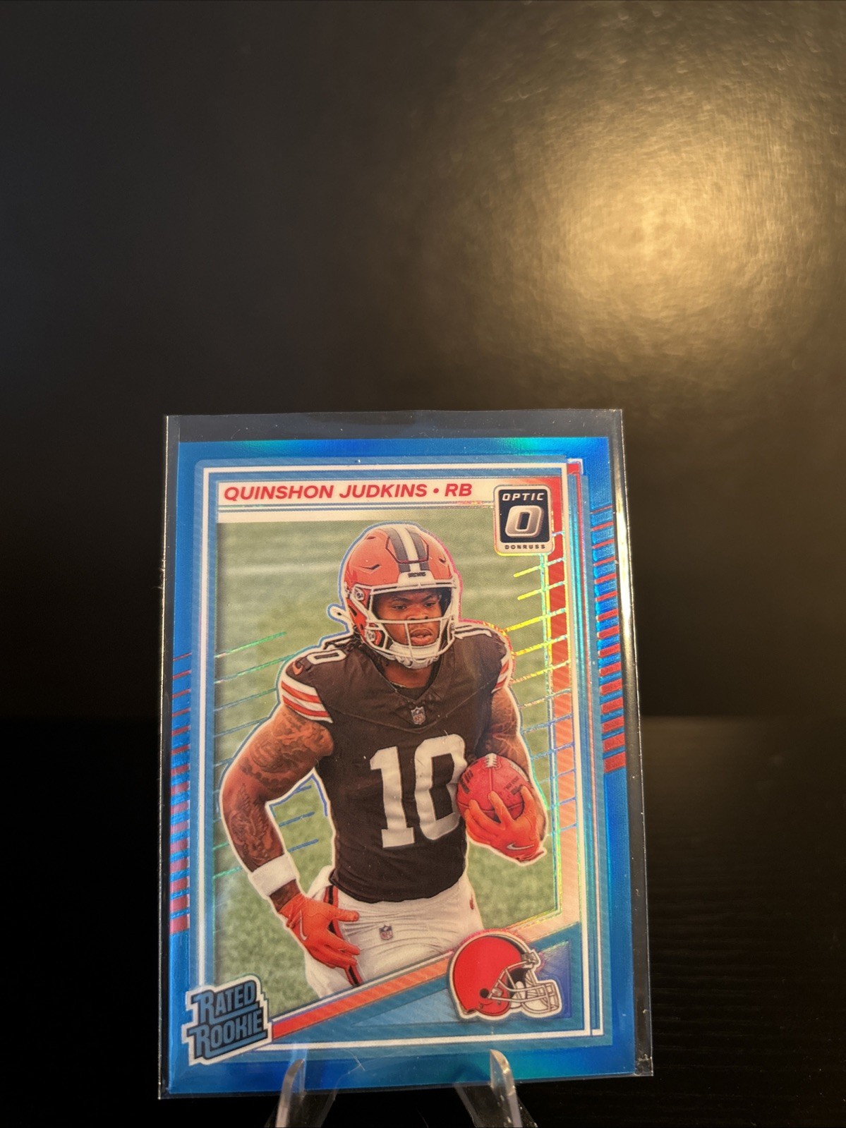 2025 Panini Donruss Optic - Rated Rookie Quinshon Judkins #252 Aqua Prizm /349