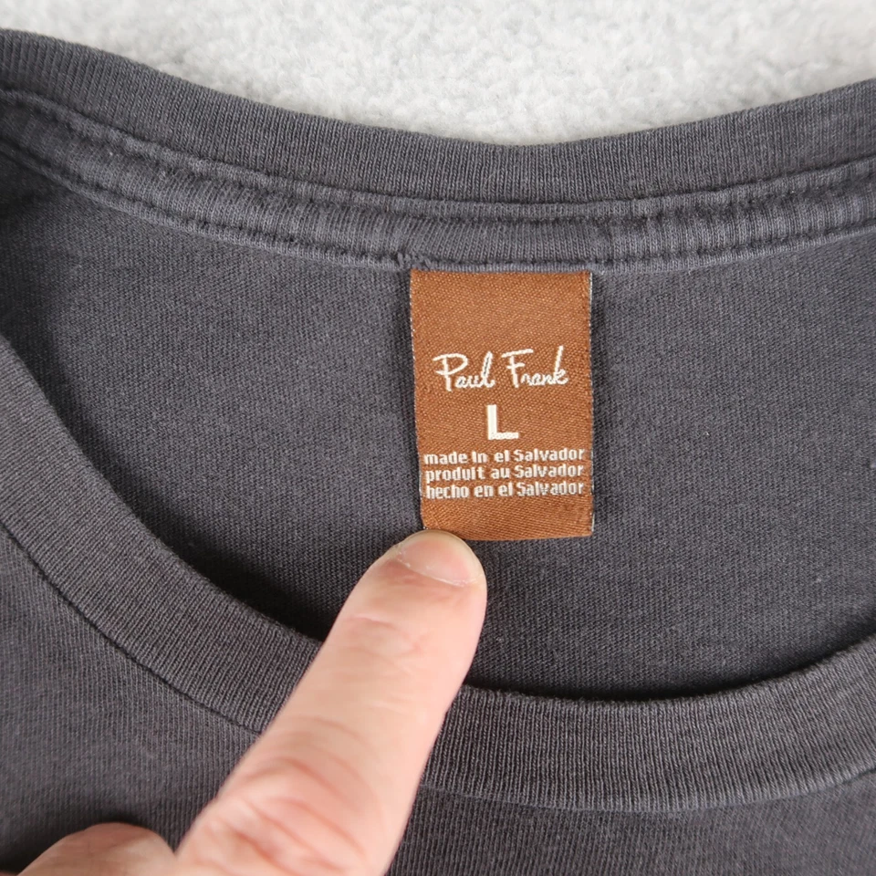 Camiseta De Colección Paul Frank Mujer L Negra Bebé Camiseta Y2K Racer Julius Años 2000 Foto 4 de 4